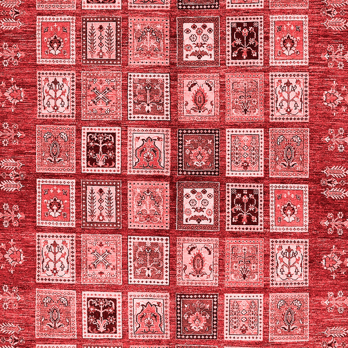 Machine Washable Abstract Red Modern Rug, wshabs381red