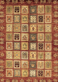 Abstract Brown Modern Rug, abs381brn