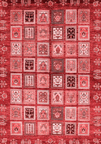 Abstract Red Modern Rug, abs381red