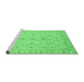 Sideview of Machine Washable Abstract Emerald Green Modern Area Rugs, wshabs3820emgrn