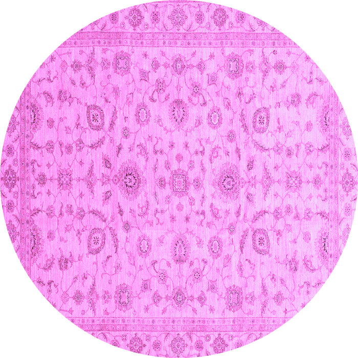 Round Abstract Purple Modern Rug, abs3820pur