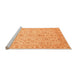 Sideview of Machine Washable Abstract Orange Modern Area Rugs, wshabs3820org