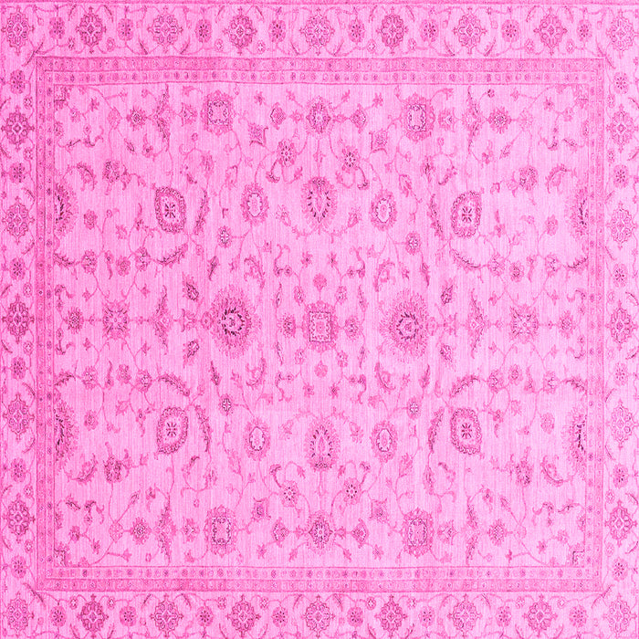 Square Machine Washable Abstract Pink Modern Rug, wshabs3820pnk