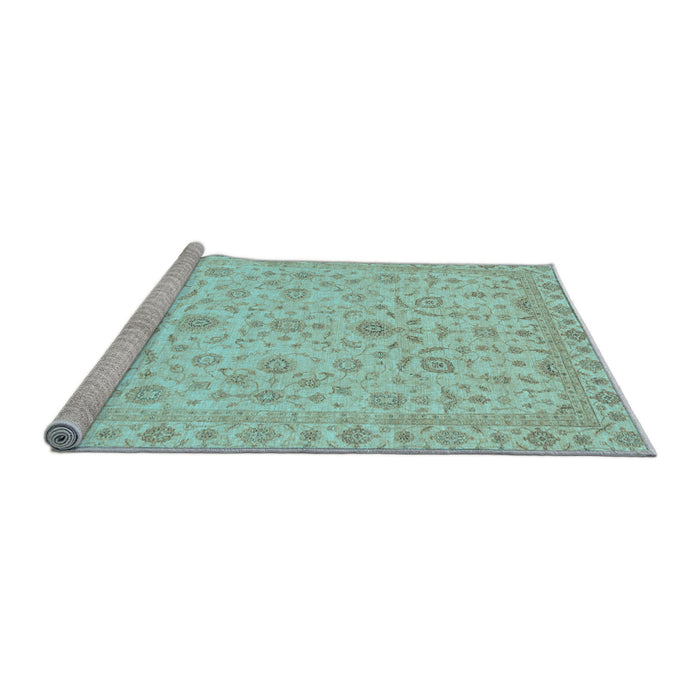 Sideview of Machine Washable Abstract Light Blue Modern Rug, wshabs3820lblu
