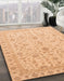 Abstract Orange Modern Rug in Family Room, abs3820