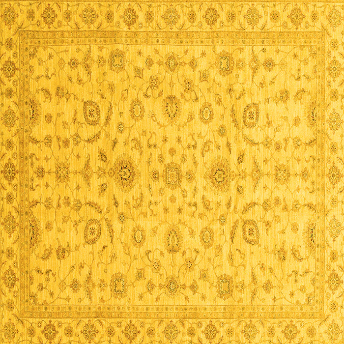 Square Abstract Yellow Modern Rug, abs3820yw