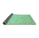 Sideview of Abstract Turquoise Modern Rug, abs3820turq