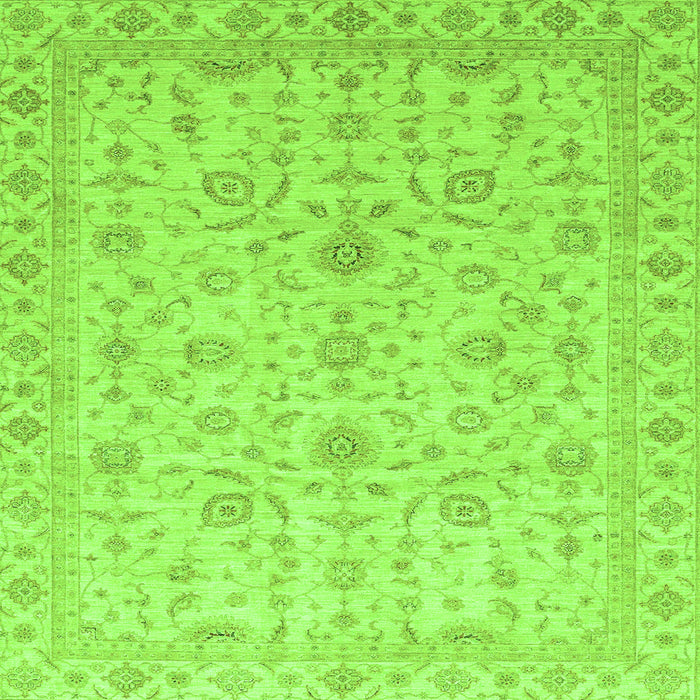 Square Machine Washable Abstract Green Modern Area Rugs, wshabs3820grn