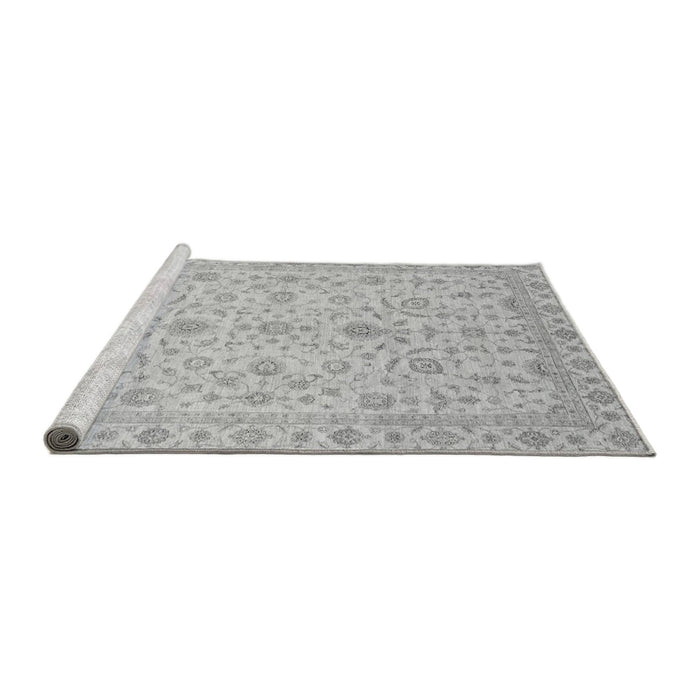 Sideview of Machine Washable Abstract Gray Modern Rug, wshabs3820gry