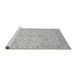 Sideview of Machine Washable Abstract Gray Modern Rug, wshabs3820gry