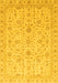 Machine Washable Abstract Yellow Modern Rug, wshabs3820yw