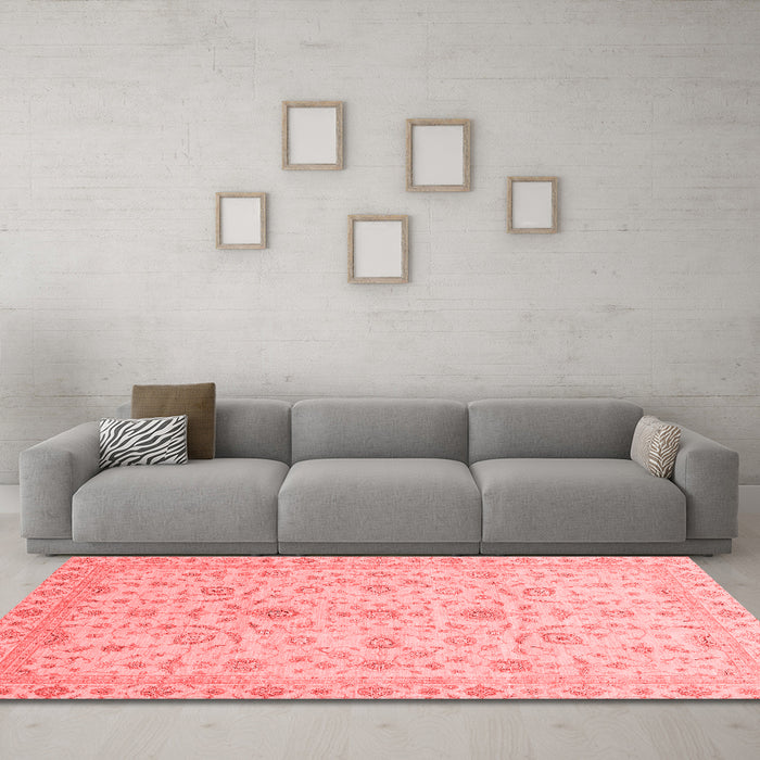 Modern Red Washable Rugs
