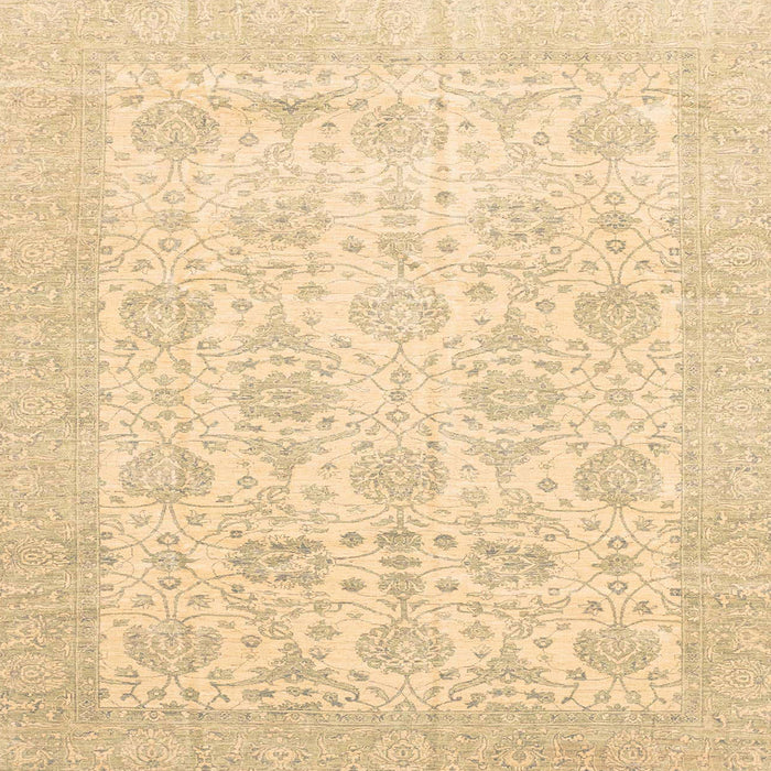 Square Machine Washable Abstract Brown Gold Rug, wshabs3821