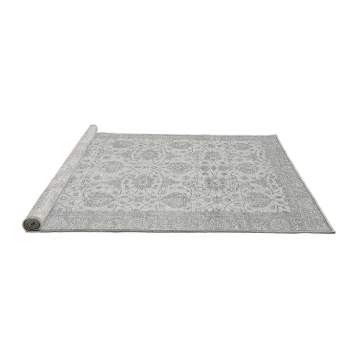 Sideview of Machine Washable Abstract Gray Modern Rug, wshabs3821gry
