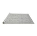 Sideview of Machine Washable Abstract Gray Modern Rug, wshabs3821gry