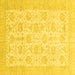 Square Abstract Yellow Modern Rug, abs3821yw