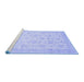 Sideview of Machine Washable Abstract Blue Modern Rug, wshabs3821blu