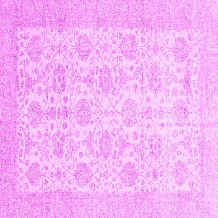Square Machine Washable Abstract Purple Modern Area Rugs, wshabs3821pur