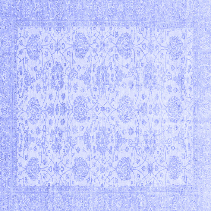 Square Abstract Blue Modern Rug, abs3821blu