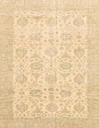 Machine Washable Abstract Brown Gold Rug, wshabs3821