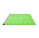 Sideview of Machine Washable Abstract Green Modern Area Rugs, wshabs3821grn