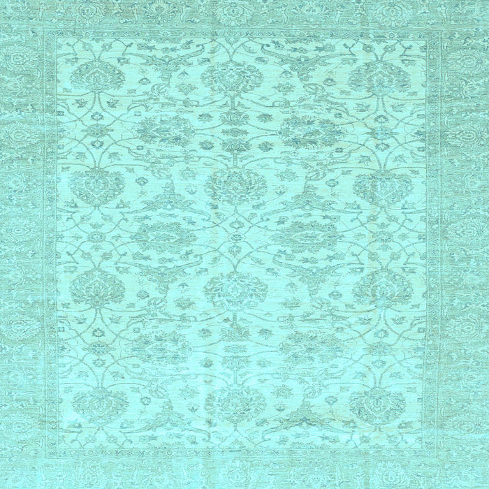 Square Abstract Light Blue Modern Rug, abs3821lblu