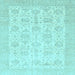 Square Abstract Light Blue Modern Rug, abs3821lblu