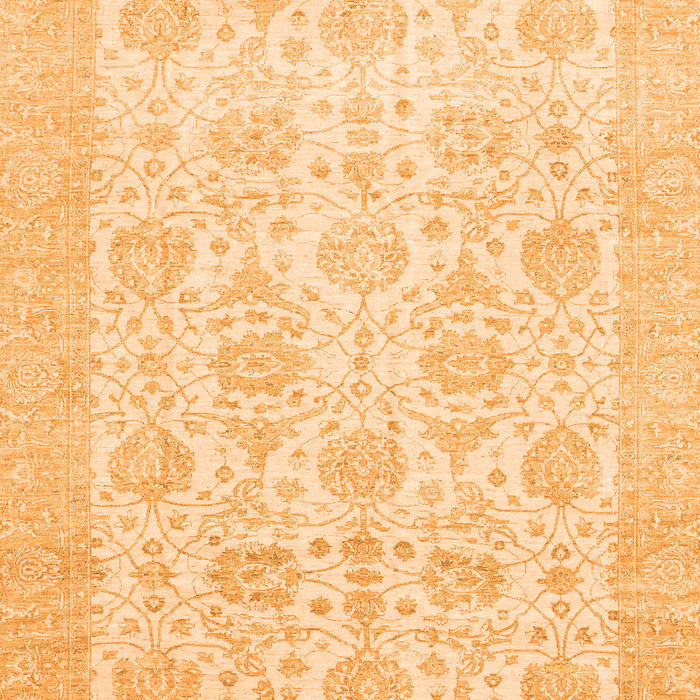 Machine Washable Abstract Orange Modern Area Rugs, wshabs3821org