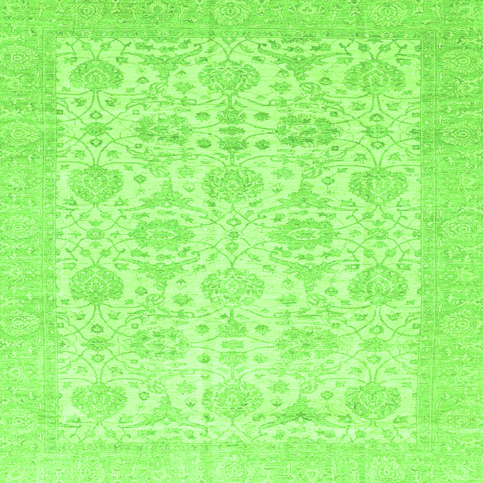 Square Abstract Green Modern Rug, abs3821grn