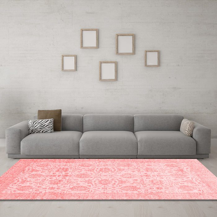 Modern Red Washable Rugs