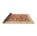 Sideview of Abstract Brown Gold Oriental Rug, abs3822