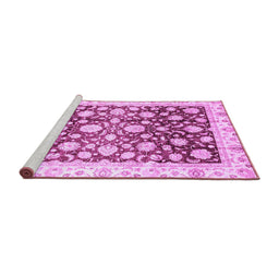 Sideview of Machine Washable Oriental Purple Traditional Area Rugs, wshabs3822pur