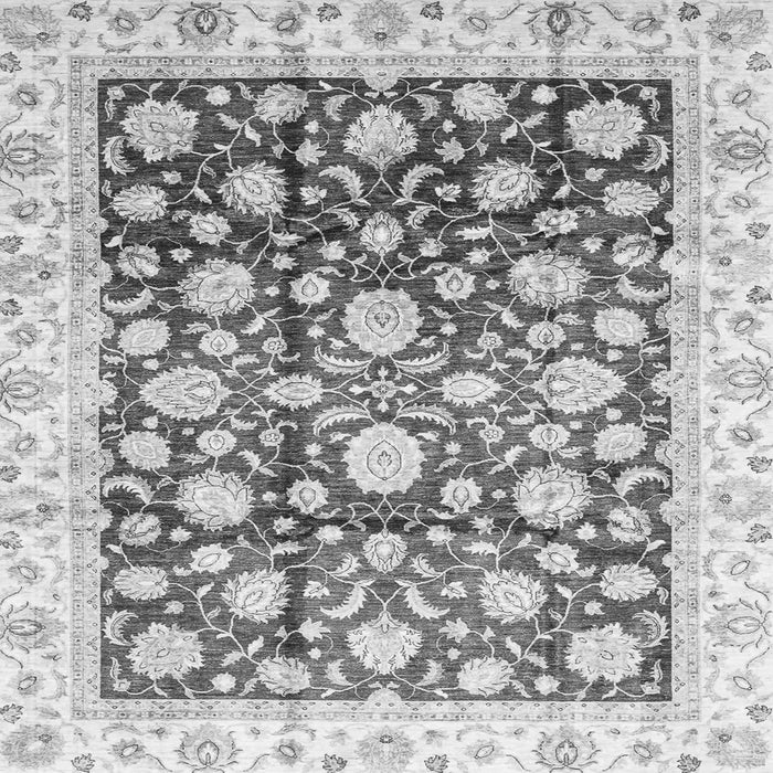 Square Oriental Gray Traditional Rug, abs3822gry