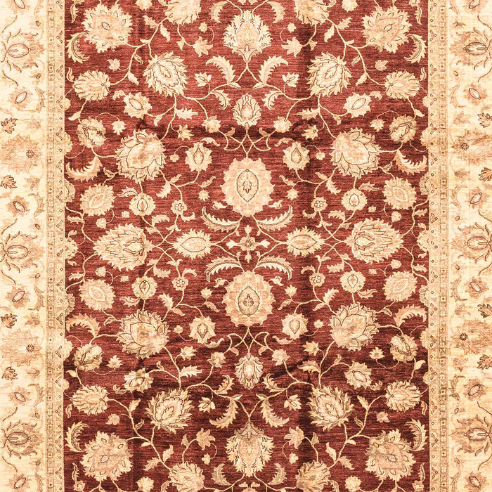 Machine Washable Abstract Brown Gold Rug, wshabs3822