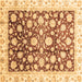 Square Oriental Brown Traditional Rug, abs3822brn