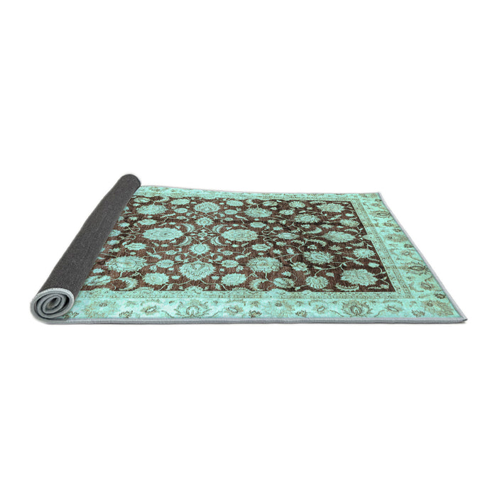 Sideview of Oriental Light Blue Traditional Rug, abs3822lblu