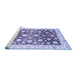 Sideview of Machine Washable Oriental Blue Traditional Rug, wshabs3822blu