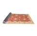 Sideview of Abstract Orange Red Oriental Rug, abs3823