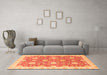 Machine Washable Oriental Orange Traditional Area Rugs in a Living Room, wshabs3823org