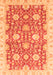 Machine Washable Oriental Orange Traditional Area Rugs, wshabs3823org