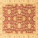 Square Machine Washable Oriental Brown Traditional Rug, wshabs3823brn