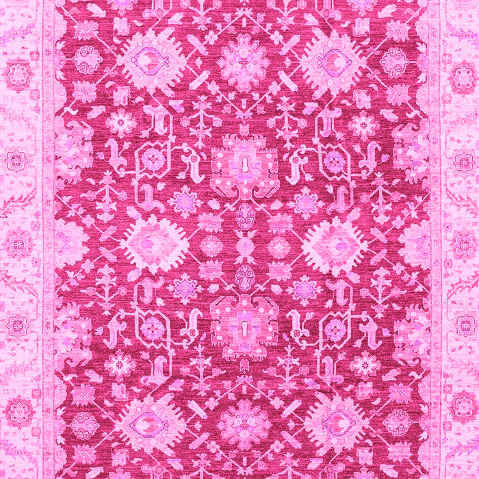 Machine Washable Oriental Pink Traditional Rug, wshabs3823pnk