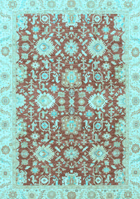 Oriental Light Blue Traditional Rug, abs3823lblu