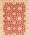 Machine Washable Abstract Orange Red Rug, wshabs3823