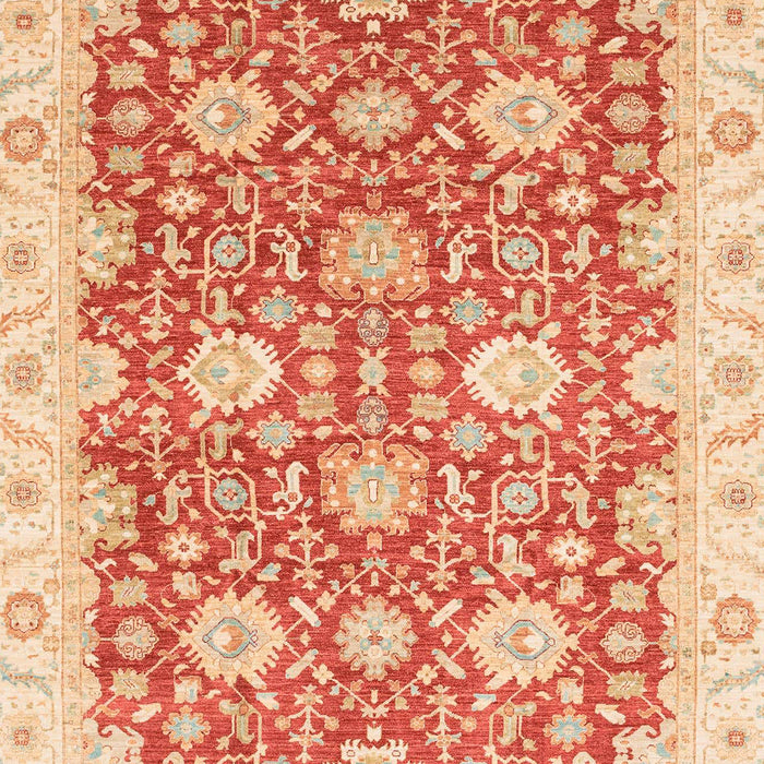 Machine Washable Abstract Orange Red Rug, wshabs3823
