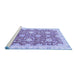 Sideview of Machine Washable Oriental Blue Traditional Rug, wshabs3823blu