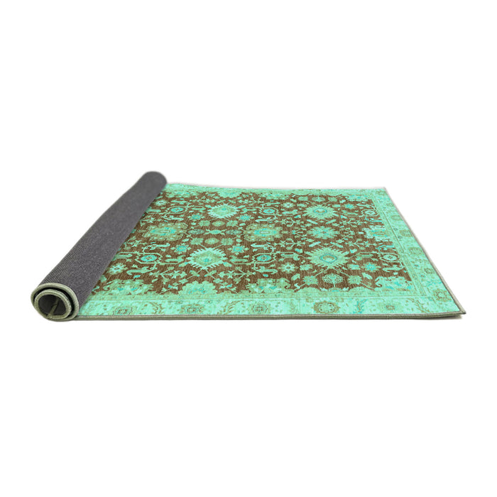 Sideview of Oriental Turquoise Traditional Rug, abs3823turq
