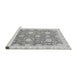 Sideview of Machine Washable Oriental Gray Traditional Rug, wshabs3823gry