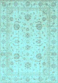 Oriental Light Blue Traditional Rug, abs3824lblu