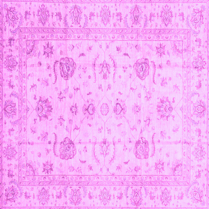 Square Machine Washable Oriental Purple Traditional Area Rugs, wshabs3824pur